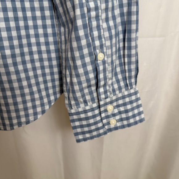 UNTUCKit NWT Women’s Blue White Gingham Button-Down Shirt, Size 12 100% Cotton - Picture 7 of 9